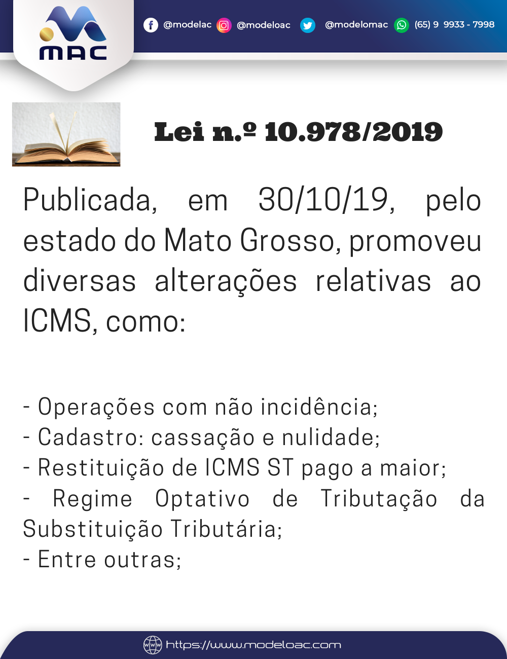 ICMS - Lei 10978