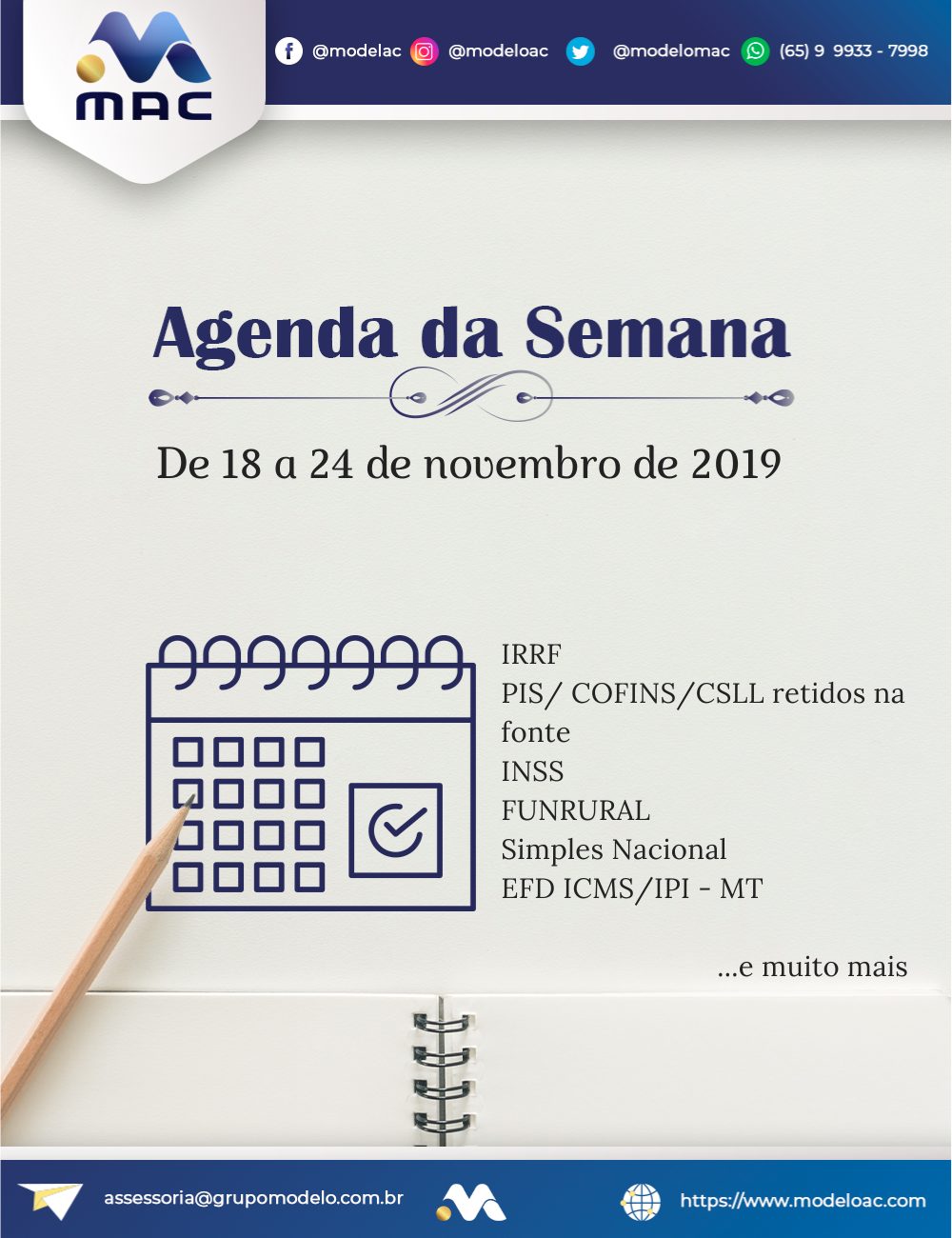 Agenda semana 18 a 24