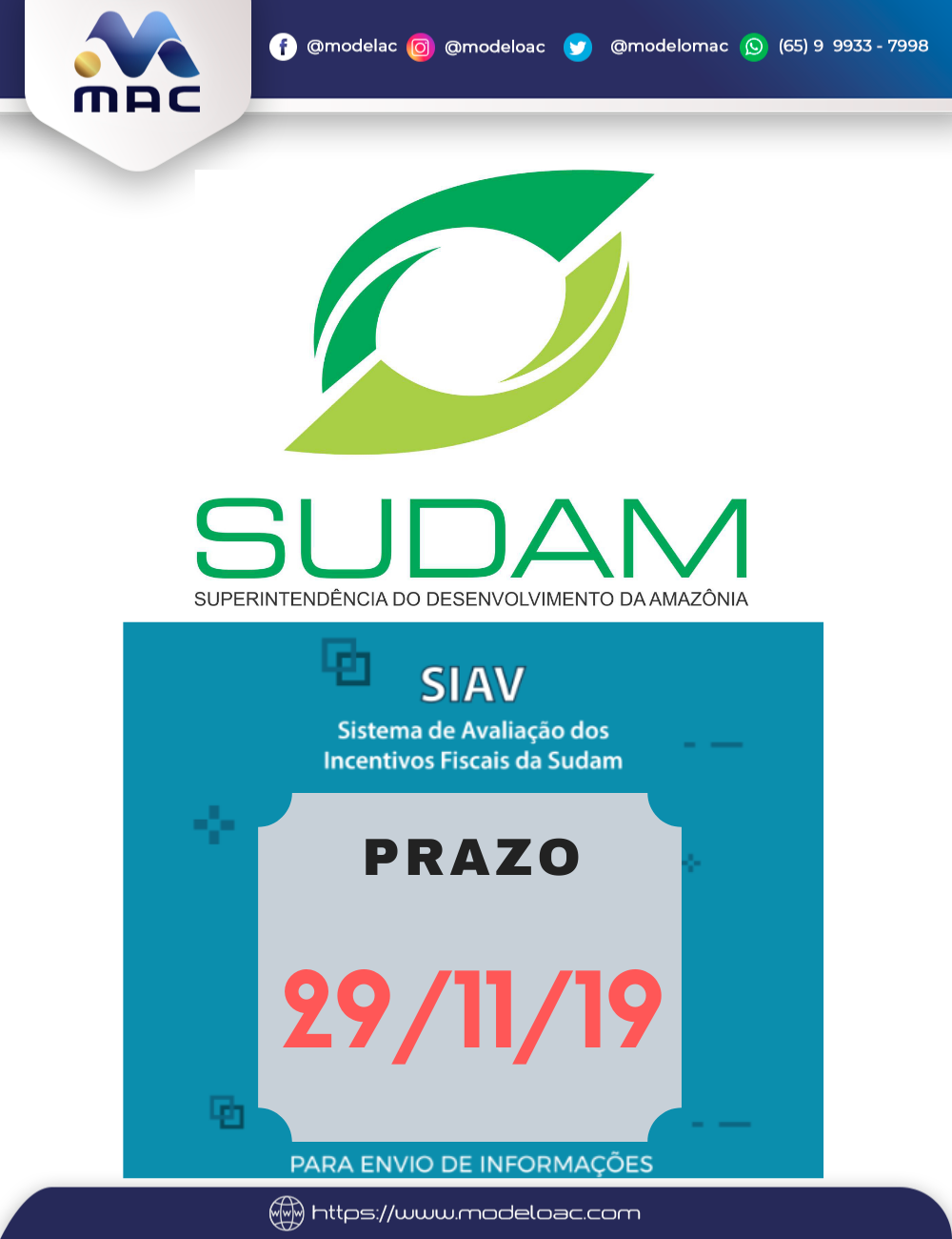 Prazo SIAV SUDAM